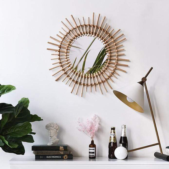 Rattan Art Mirror Blackbrdstore