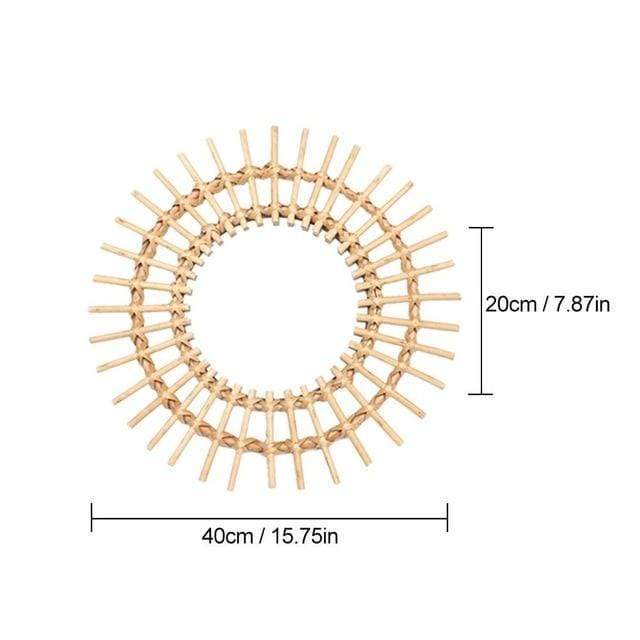 Rattan Art Mirror Blackbrdstore