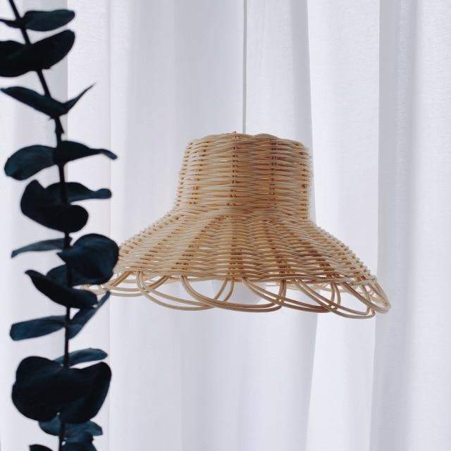 Rattan Ceiling Light Cover Blackbrdstore