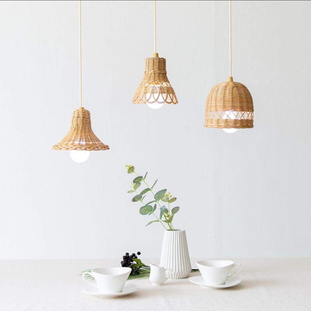 Rattan Ceiling Light Cover Blackbrdstore