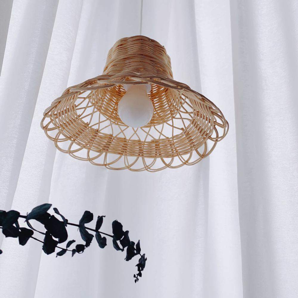 Rattan Ceiling Light Cover Blackbrdstore