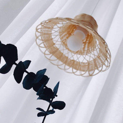 Rattan Ceiling Light Cover Blackbrdstore