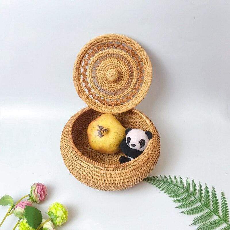 Rattan Fruit Basket Blackbrdstore