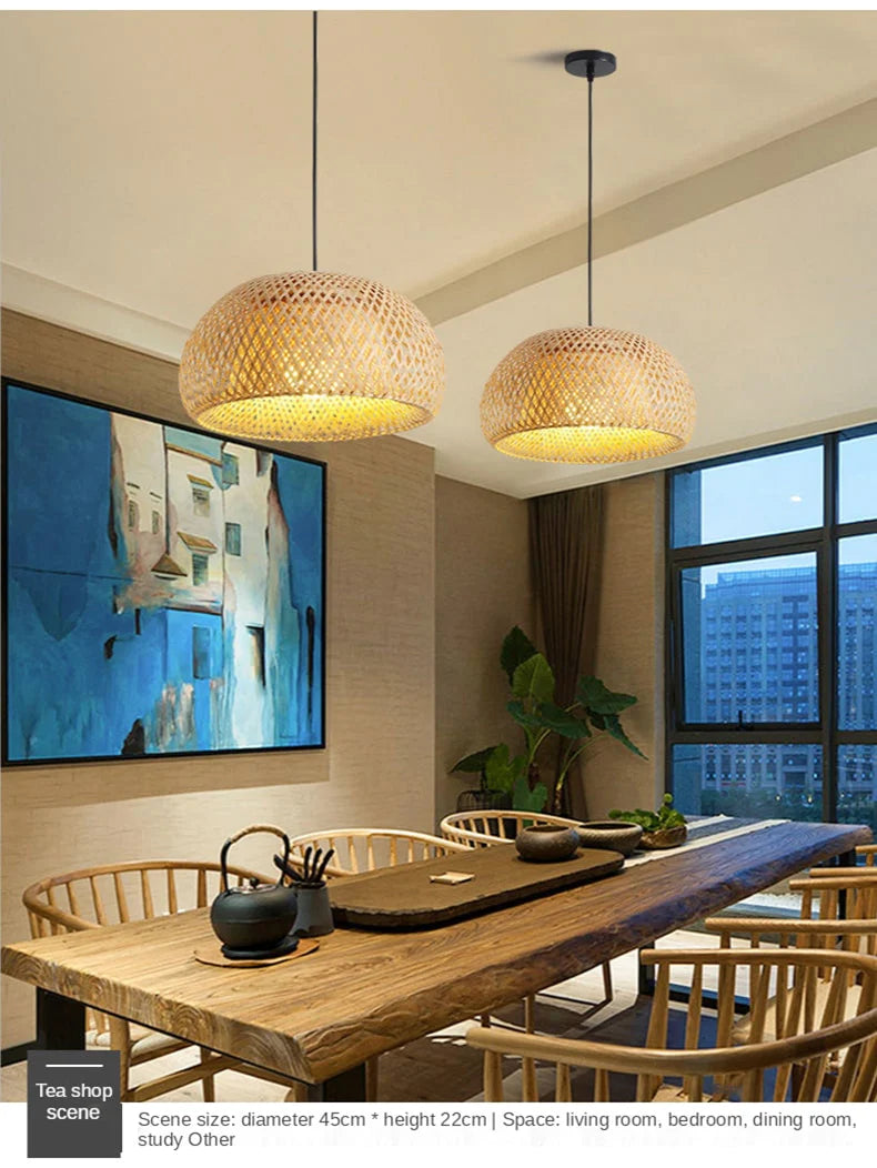 Rattan Pendant Light Blackbrdstore