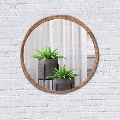 Rattan Rope Round Mirror Blackbrdstore