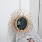Rattan Sunflower Circular Wall Mirror Blackbrdstore