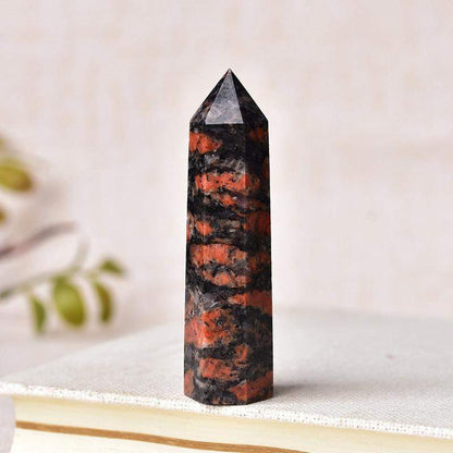 Red Labradorite Crystal Point Wand Blackbrdstore