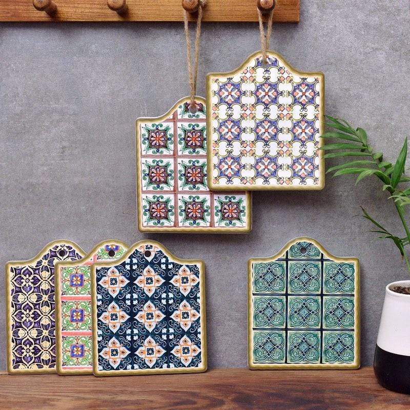 Retro Bohemian Floret Coasters Blackbrdstore