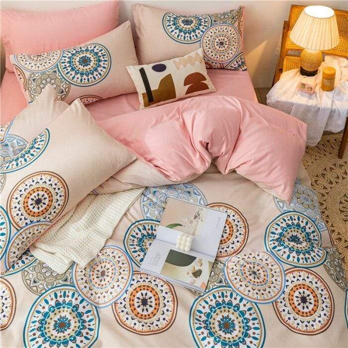 Reversible Mandala Boho Bedding Set Blackbrdstore