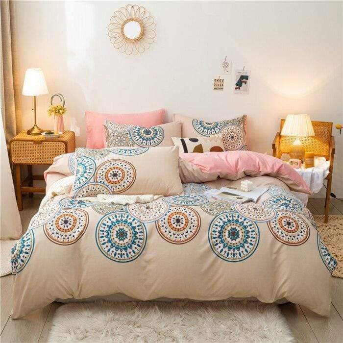 Reversible Mandala Boho Bedding Set Blackbrdstore