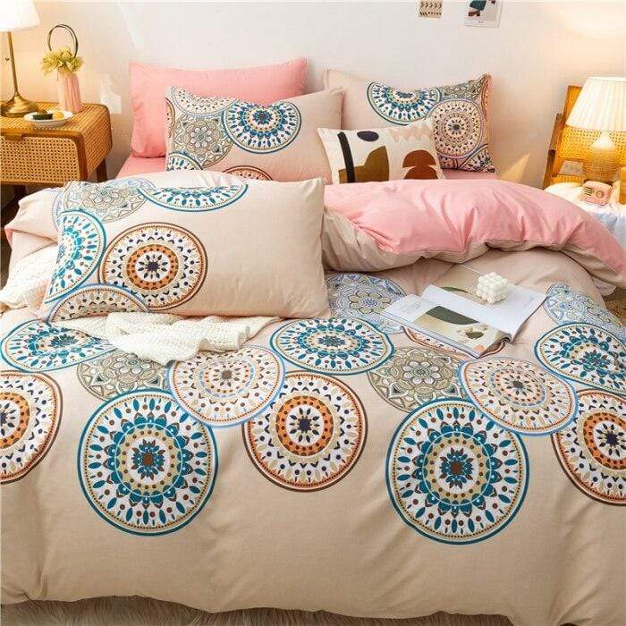 Reversible Mandala Boho Bedding Set Blackbrdstore