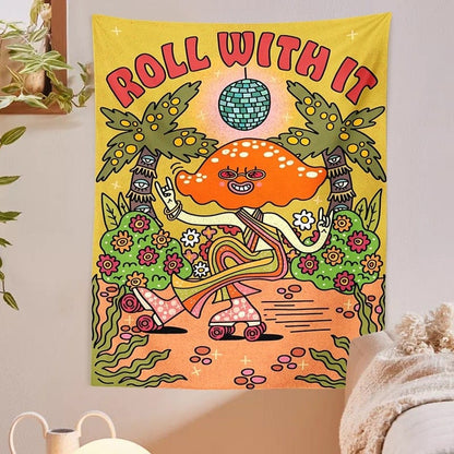 Roll With It Tapestry Blackbrdstore
