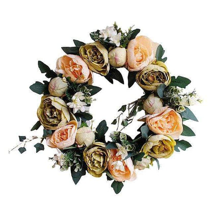 Rose Artificial Flower Wreaths Blackbrdstore