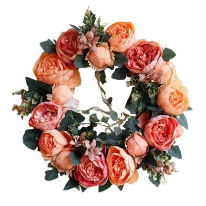 Rose Artificial Flower Wreaths Blackbrdstore