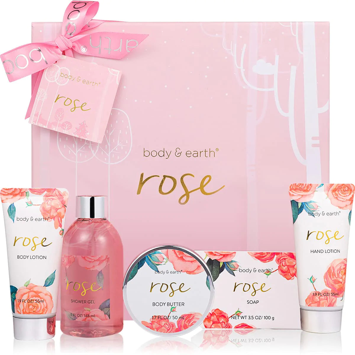 Rose Bath Spa Gift Box Blackbrdstore
