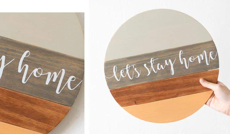 Round Wood Hanging Wall Decor Blackbrdstore