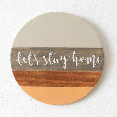 Round Wood Hanging Wall Decor Blackbrdstore