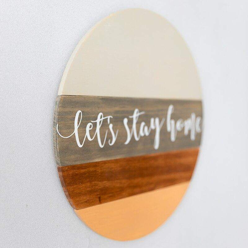 Round Wood Hanging Wall Decor Blackbrdstore