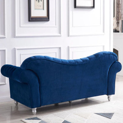 Royal Blue 3-Piece Sofa Set Blackbrdstore