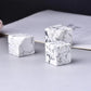 Rubik's Cubes White Howlite Stone Blackbrdstore