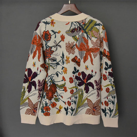 Floral Garden Knitted Cardigan