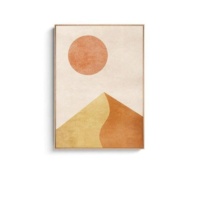 Sahara Sun and Moon Canvas Wall Art Blackbrdstore