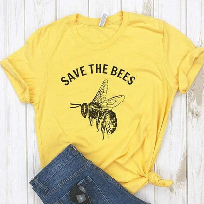 Save The Bees Shirt Crewneck T Shirt Blackbrdstore