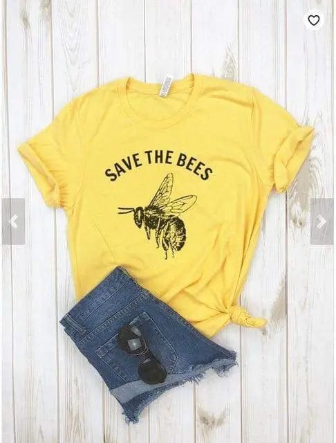 Save The Bees Shirt Crewneck T Shirt Blackbrdstore