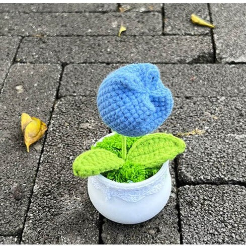 Hand Knitted Mini Potted Tulips