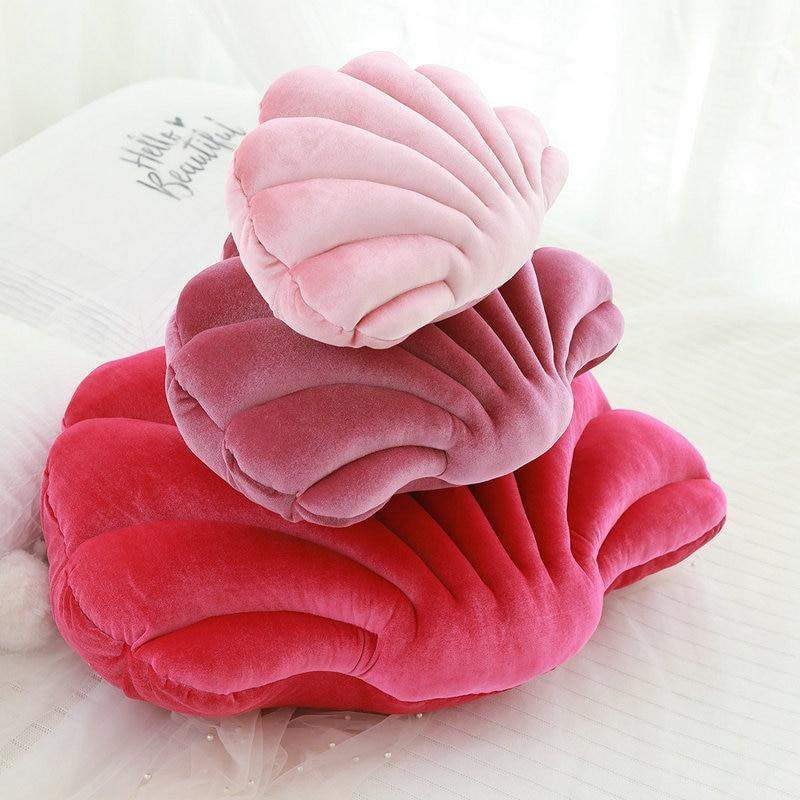 Sea Shell Stuffed Velvet Pillows Blackbrdstore