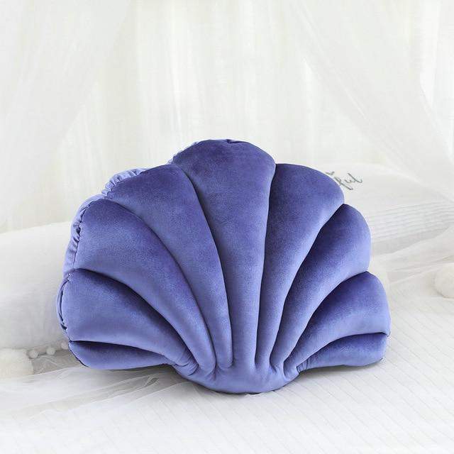 Sea Shell Stuffed Velvet Pillows Blackbrdstore