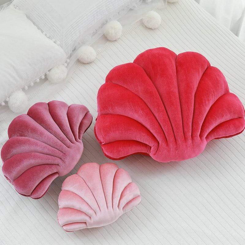 Sea Shell Stuffed Velvet Pillows Blackbrdstore