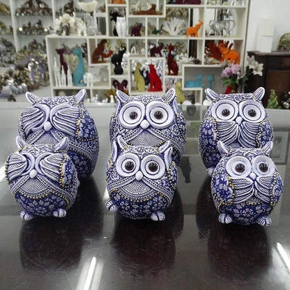 See, Hear Speak No Evil Owl Figurines Blackbrdstore