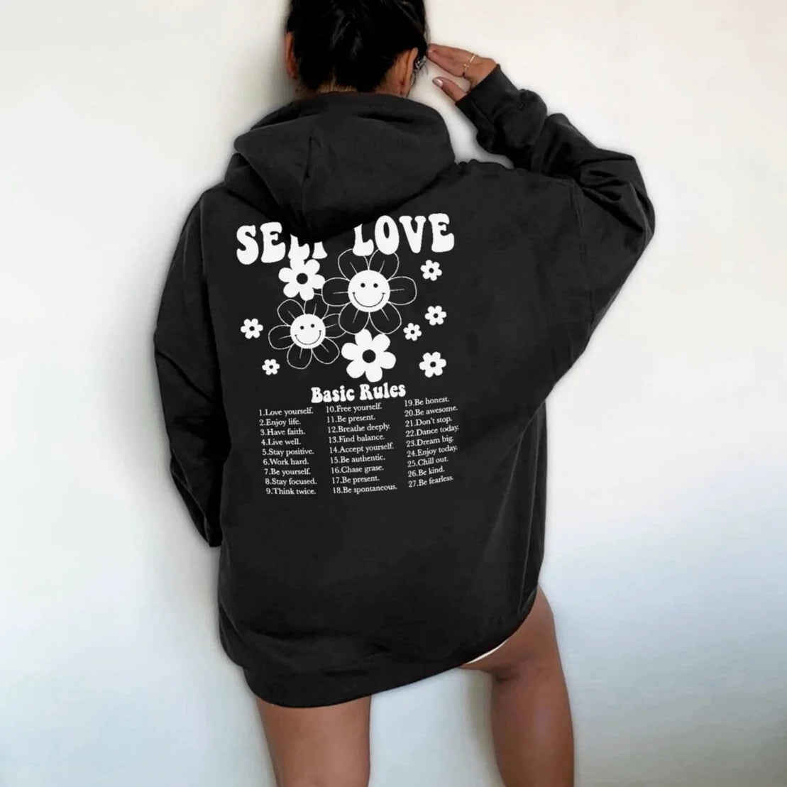 Self Love Basic Rules Hoodie Blackbrdstore