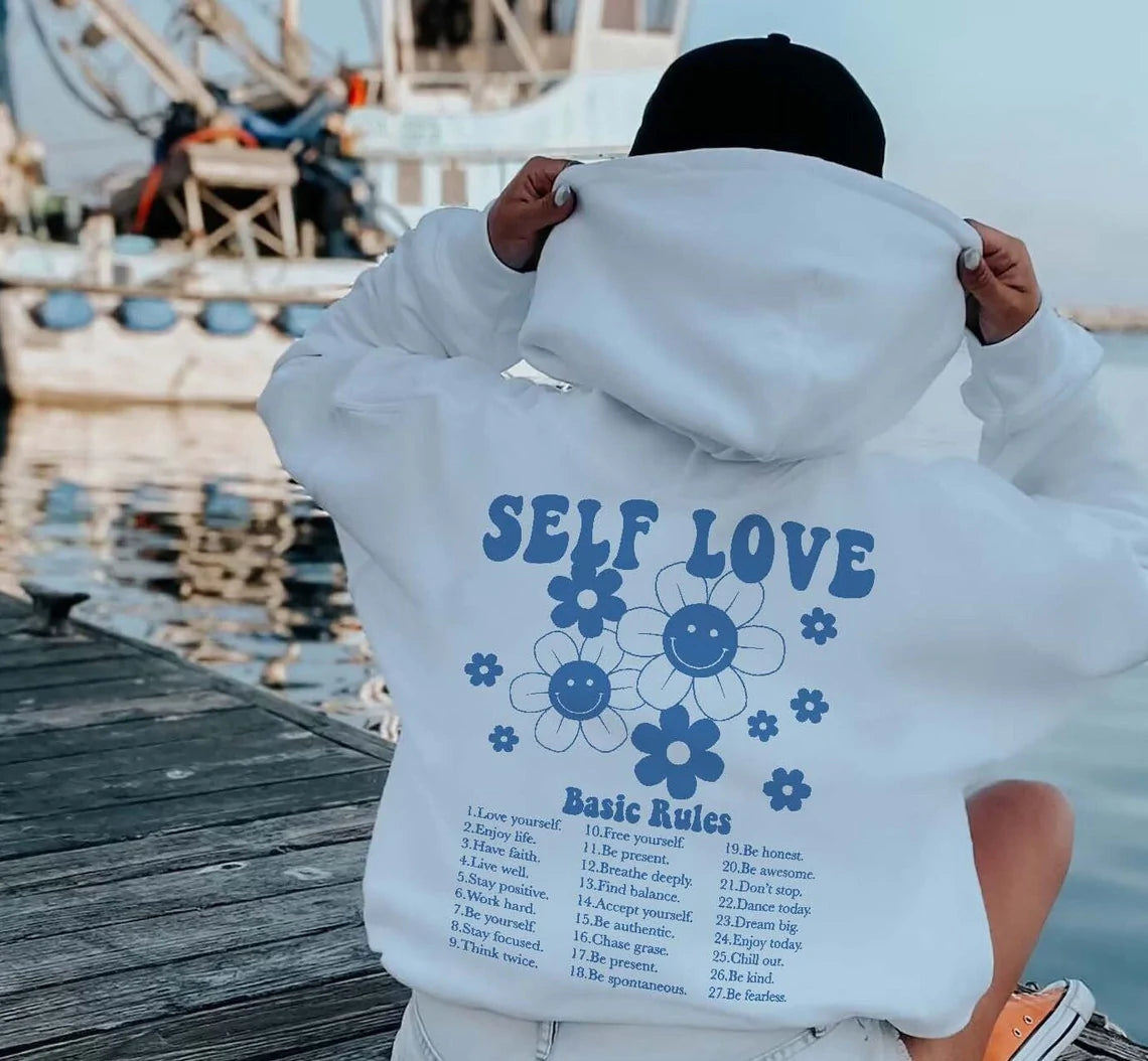 Self Love Basic Rules Hoodie Blackbrdstore