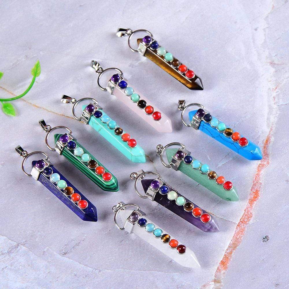 Seven Chakras Amulet Pendant Blackbrdstore
