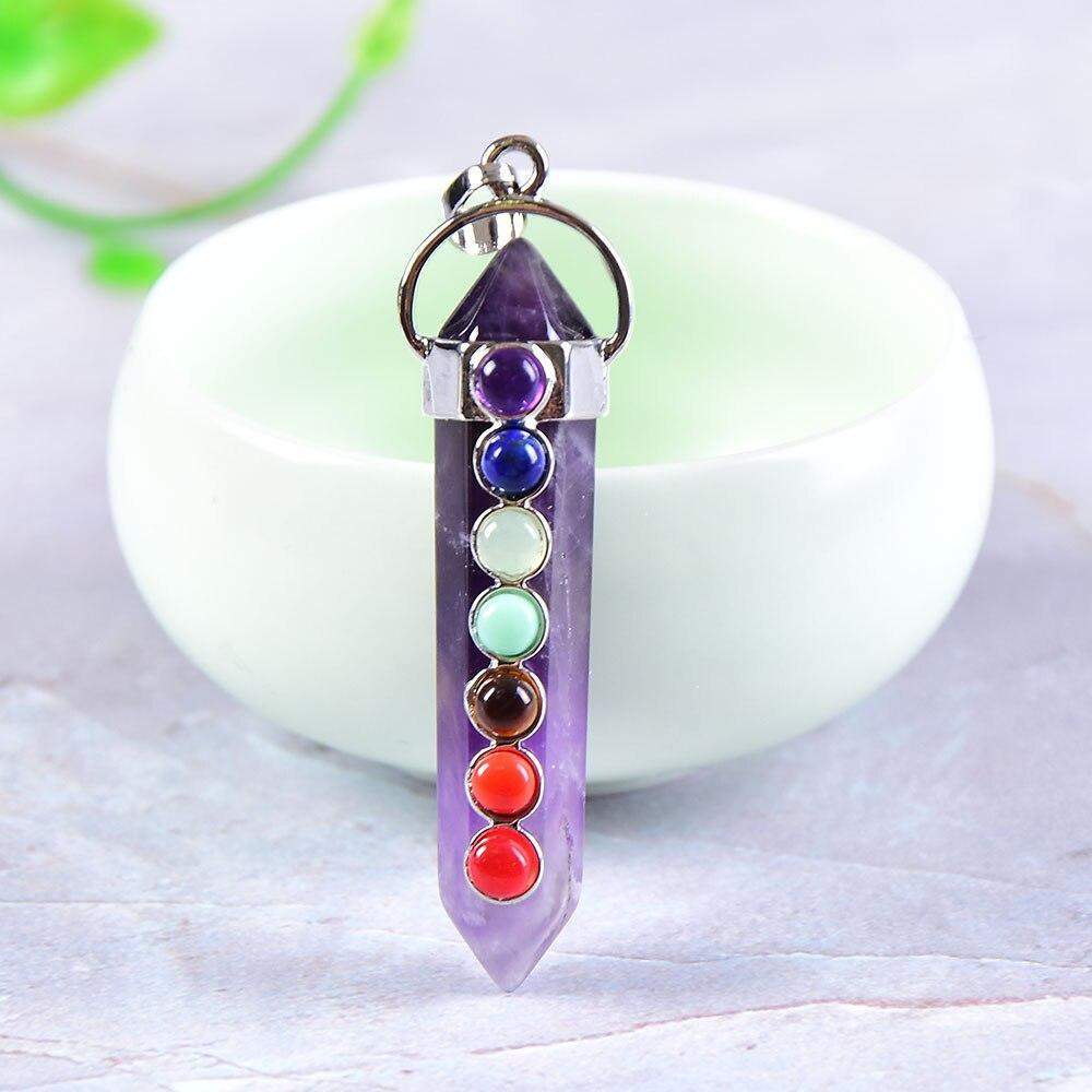 Seven Chakras Amulet Pendant Blackbrdstore
