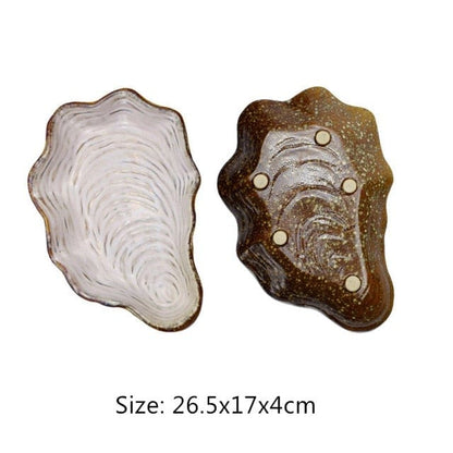 Shell Ceramic Plate Blackbrdstore