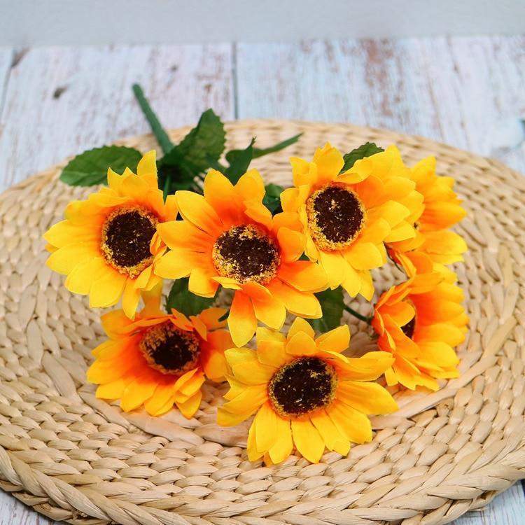 Silk Artificial Sunflower Blackbrdstore
