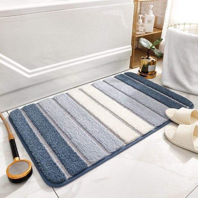 Simple Striped Bath Mat Blackbrdstore