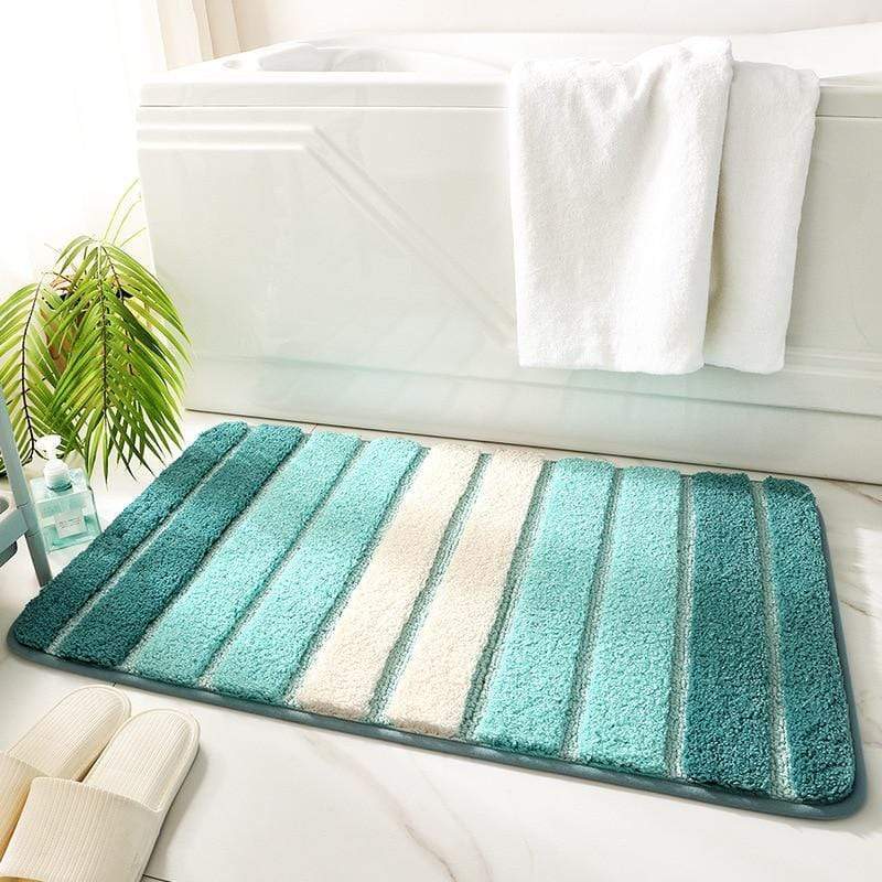 Simple Striped Bath Mat Blackbrdstore