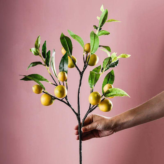 Simulated Lemon Fruit Branch Blackbrdstore