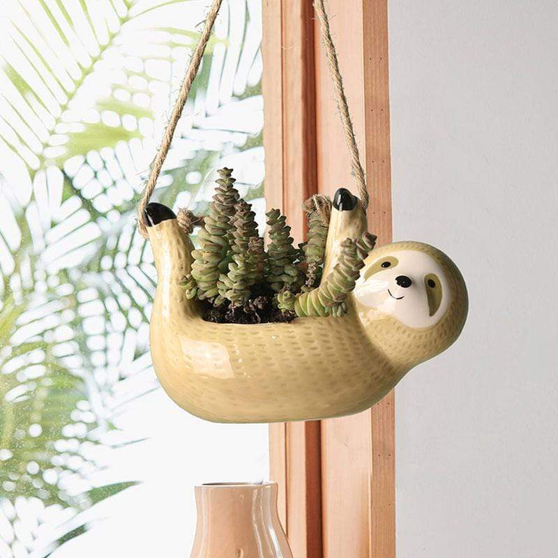 Sloth Flower Pot Blackbrdstore