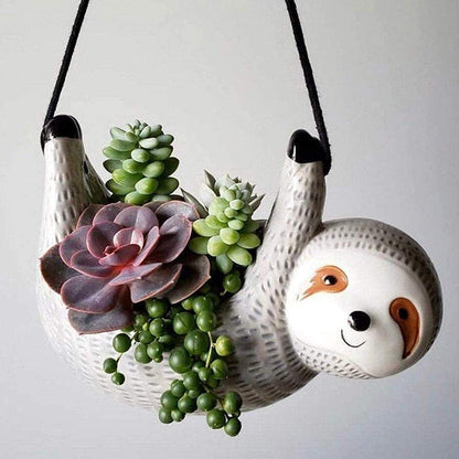 Sloth Flower Pot Blackbrdstore