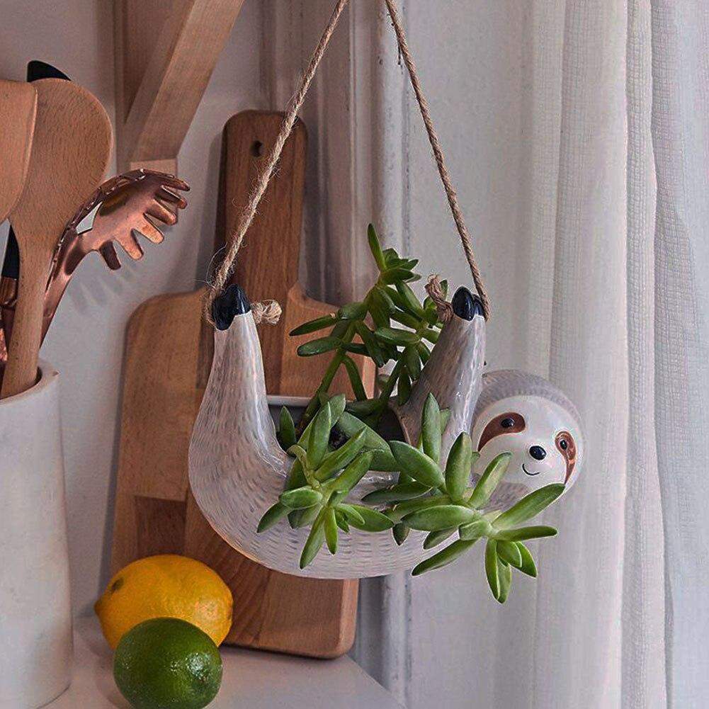 Sloth Flower Pot Blackbrdstore