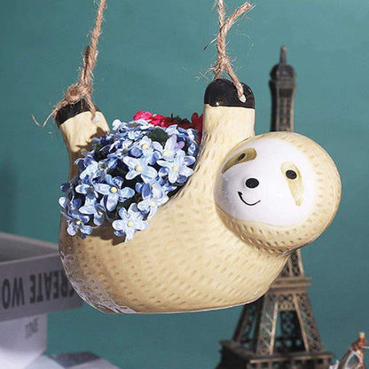 Sloth Flower Pot Blackbrdstore