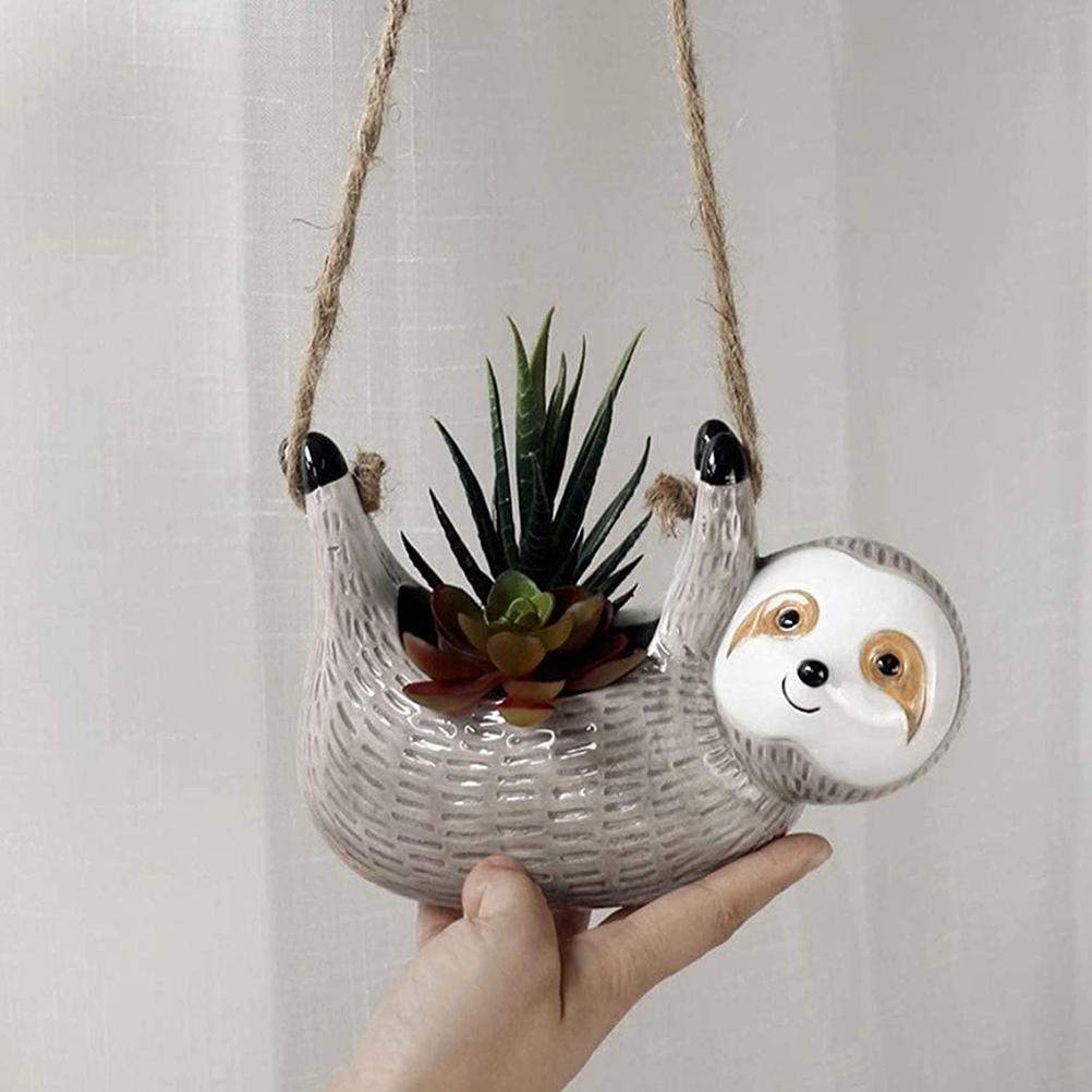 Sloth Flower Pot Blackbrdstore