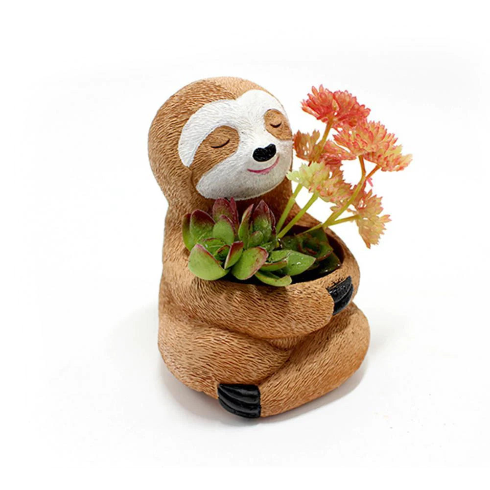 Sloth Succulent Pot Blackbrdstore