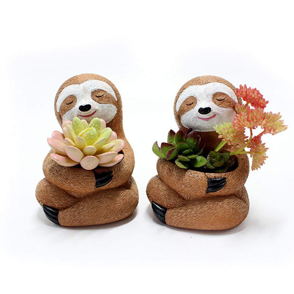 Sloth Succulent Pot Blackbrdstore