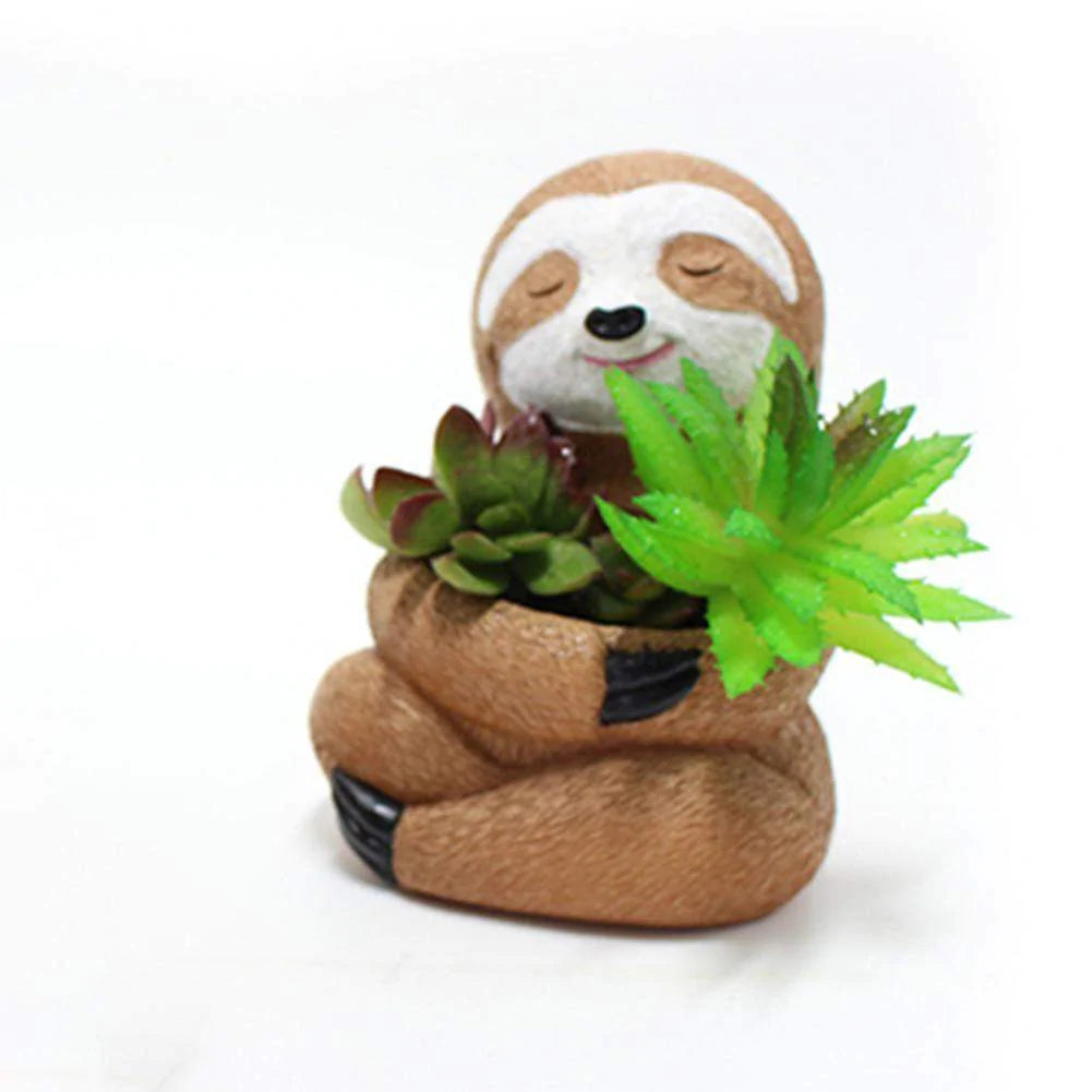 Sloth Succulent Pot Blackbrdstore